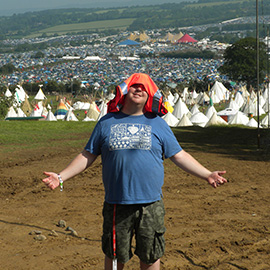 Rob Donovan working for DC Site Services at Glastonbury Festival