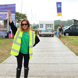 DC Site Services traffic staff working at the Glastonbury Festival