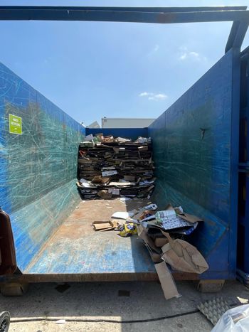 Stacked Cardboard In Skip