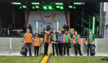 Group Photo Infront Of Stage Closeup