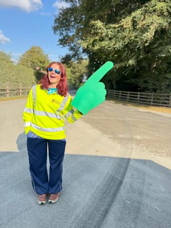 Big Green Pointing Hand