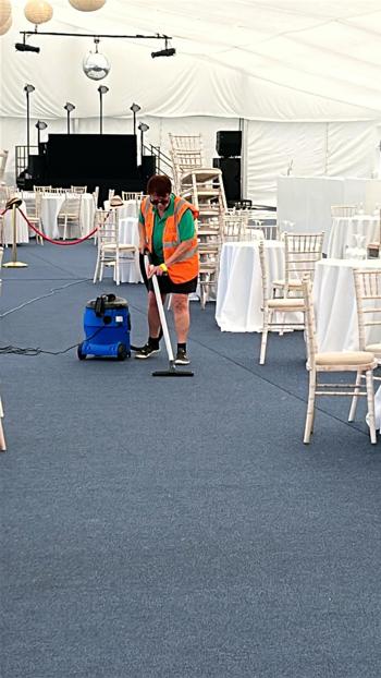 Crew Member Hoovering (3)